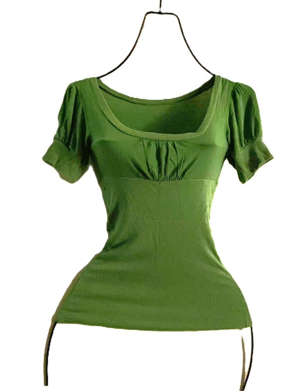 Juniors Short Sleeve Green Shirt (Size Tag is Missing)